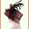 Abstract Brim Formal Church Hat