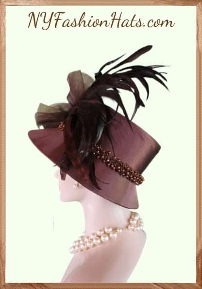 Abstract Brim Formal Church Hat