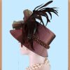Avant Garde Brown Satin Haute Couture Hat