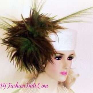 Avant Garde Luxurious Feather Pillbox Hat