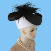 Haute Couture Formal Black White Dress Hat Women