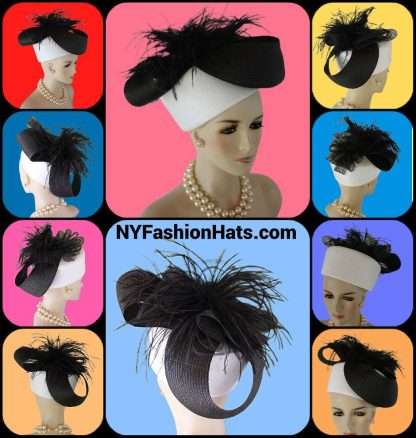 Avant Garde Pillbox Wedding Hat NYFashionHats Millinery