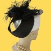 Haute Couture Formal Black White Dress Hat Women