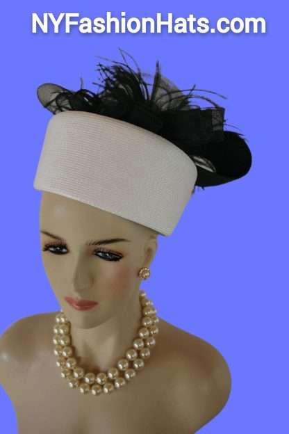 Avant Garde Pillbox Wedding Hat NYFashionHats Millinery