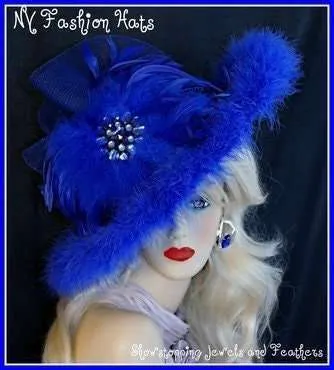 Avant Garde Royal Blue Big Brim Hat
