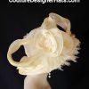 Banana Yellow Beige Satin Dress Hat Women