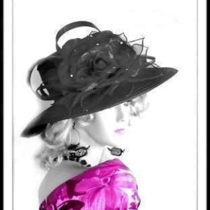 Black Black Designer Wide Brim Hat Dress Beige Hats Nyfashionhats V32