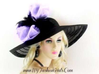 Black And White Wide Brim Hat