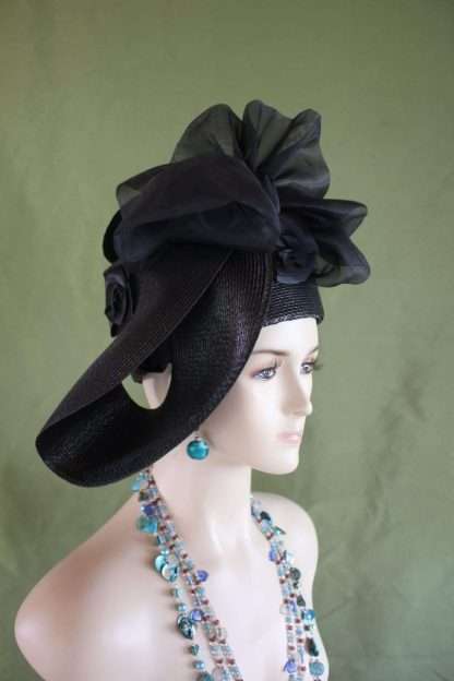 Black Formal Pillbox Luxury Hat