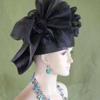 Black Formal Pillbox Luxury Hat