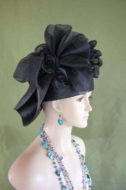 Black Formal Pillbox Luxury Hat