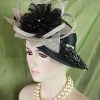 Gray Sinamay Straw Formal Hat