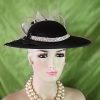 Gray Sinamay Straw Formal Hat