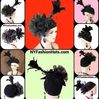 Black Winter Wool Cloche Avant Garde Luxury Hat