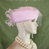 Birdcage Russian Face Veil Pillbox Formal Hat