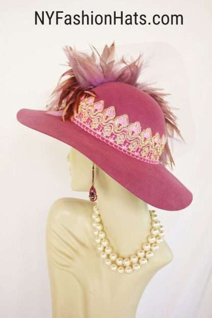 Couture Designer Statement Feather Dress Hat