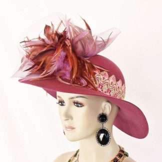 Couture Designer Statement Feather Dress Hat