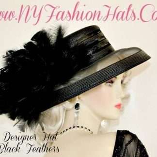 Custom Black Couture Designer Hat