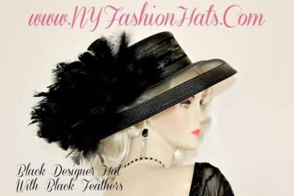 Custom Black Couture Designer Hat