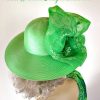 Lime Green Straw Braid Hat