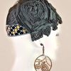 Black Orange Silver Winter Wool Hat