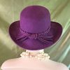 Eggplant Purple Winter Wool Dress Hat