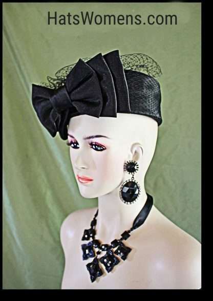 Black Mourning Funeral Hat