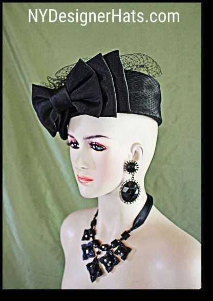 Black Mourning Funeral Hat