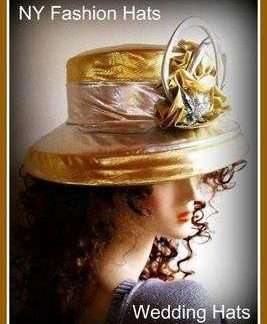 Gold Silver Designer Formal Hat