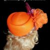 Hat Ladies Orange Special Occasion Pillbox Purple Lavender Headpiece Church Hats