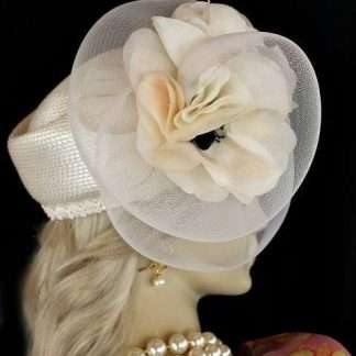 Hats Ivory Emerald Pillbox Wedding Bridal Hat Women's Designer Formal Church Hats