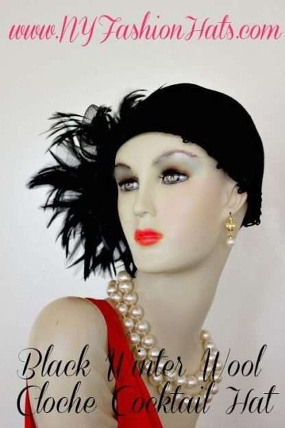 Formal Dress Designer Hat Feathers