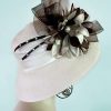 Beige Brown Ivory Dress Wedding Hat