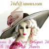 Taupe Brown Grey Wide Brim Derby Hat