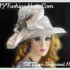 Silver Grey Big Bow Flower Church Wedding Dress Hat