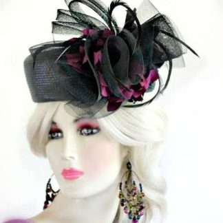 Haute Couture Designer Pillbox Formal Hat Women