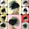Black Kelly Green Satin Dress Hat