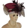 Pink Metallic Silver Purple Dress Hat