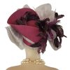 Pink Metallic Silver Purple Dress Hat
