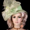 Lime Green Celery White Kentucky Derby Hat
