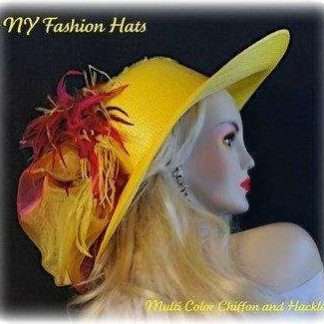 Haute Couture Luxury Ostrich Feather Statement Hat