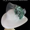 White Sage Teal Green Formal Wedding Bridal Hat
