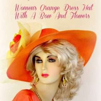 Haute Couture Orange Yellow Designer Statement Hat