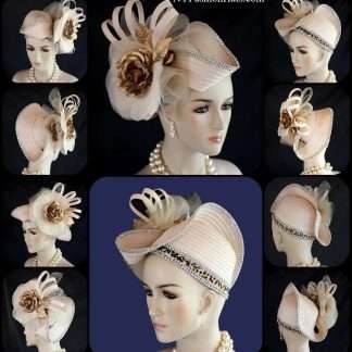 Haute Couture Pillbox Wedding Hat Women