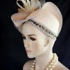 Haute Couture Pillbox Wedding Hat Women