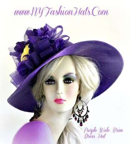 Haute Couture Purple Designer Luxury Statement Hat