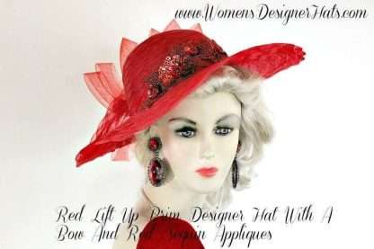 Haute Couture Red Designer Hat