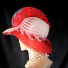 Haute Couture Red White Designer Luxury Hat