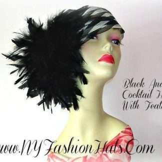 Ivory And Black Pillbox Style Cocktail Hat For Women Formal Hats Wy98