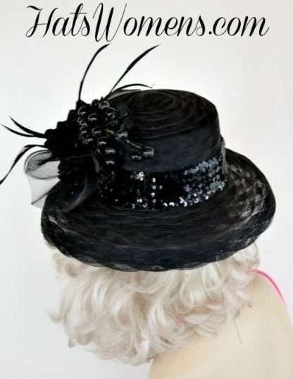 Black Formal Church Hat